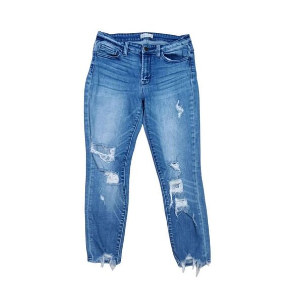 Altar'd State Distroyed Jeans Sz 28 Distressed Raw Hem - Picture 11 of 11